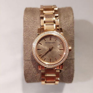 Burberry Rose Gold Tone Diamond Watch
